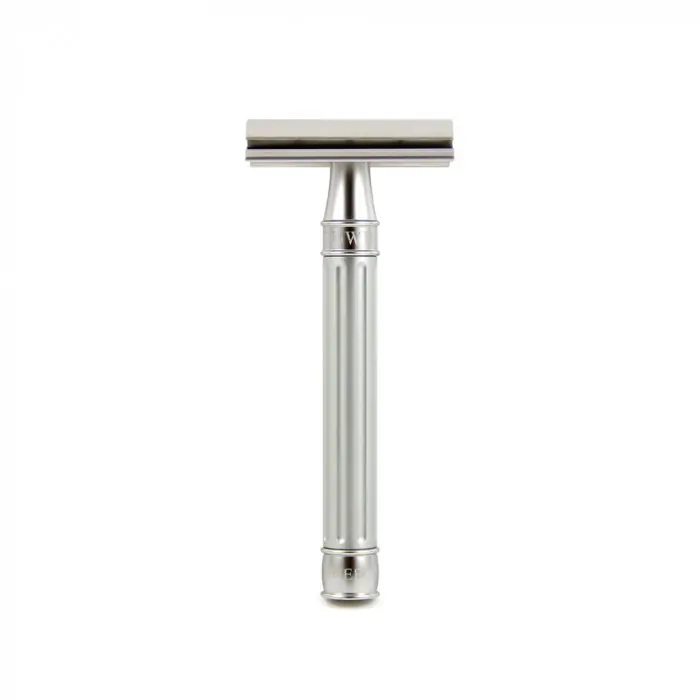 3ONE6 Stainless Steel Anodised Silver DE Safety Razor