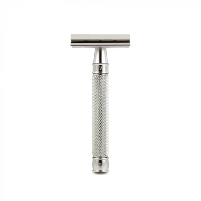 3ONE6 Stainless Steel Knurled DE Safety Razor
