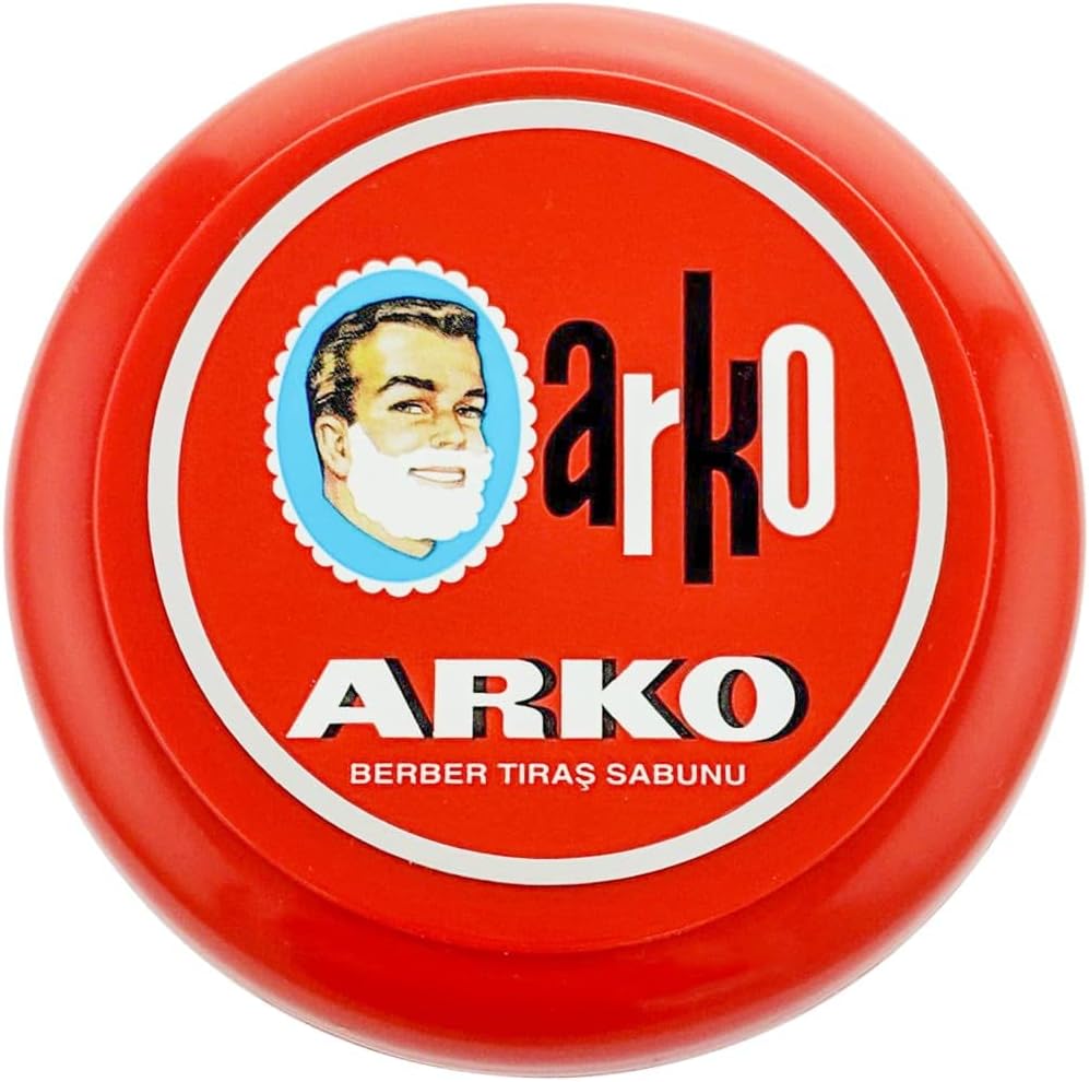 Arko Shaving Soap in Bowl, Red, 90 gram