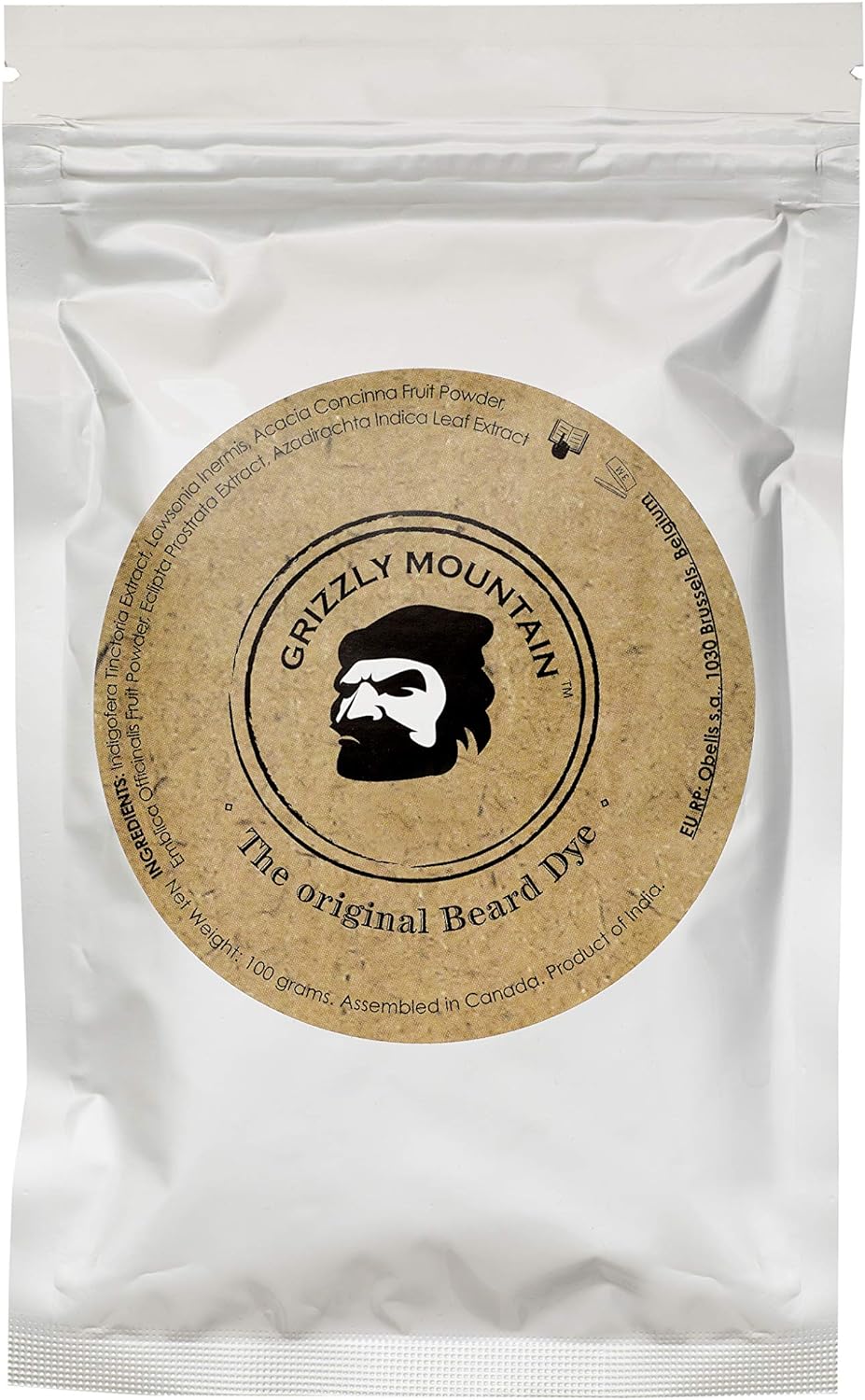 Grizzly Mountain Beard Dye - Organic & Natural Brown Beard Dye