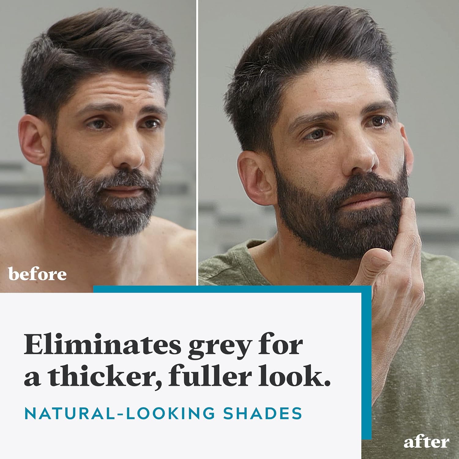 Just for men Moustache & Beard Medium Brown Dye, Eliminates Grey for a Thicker & Fuller Look – M35