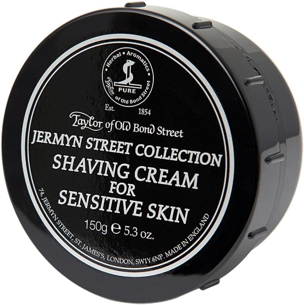 Taylors of Old Bond Street Jermyn Street Collection Shaving Cream for Sensitive Skin Screw Tread Pot 150gr
