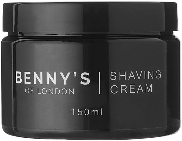 Shaving Cream | BENNY'S | Light Refreshing Scent | Perfect Shave | Hydrates & Rejuvenates | Premium Quality Ingredients | 100% Vegan | Made in The UK